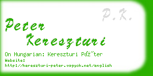 peter kereszturi business card